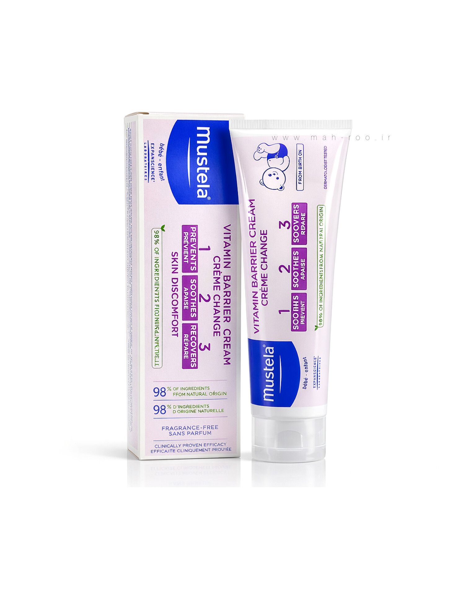 کرم سوختگی پای نوزاد ویتامین بریر 123 موستلا 100میل